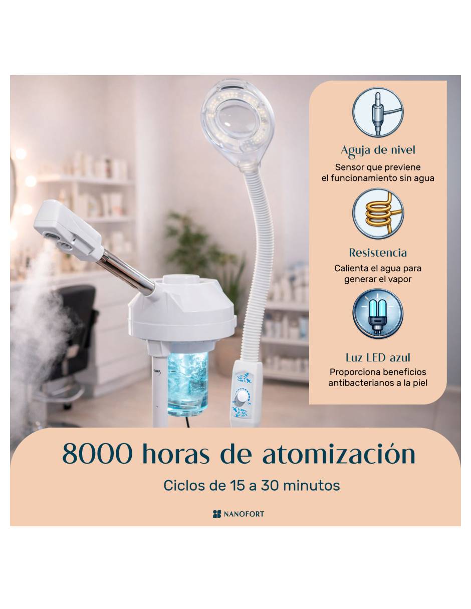Vaporizador nanofort para limpiar