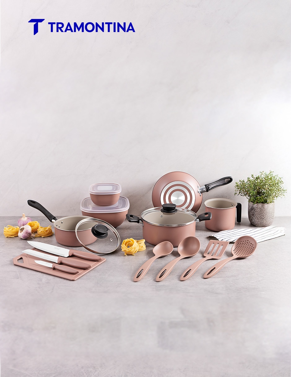 Batería de cocina Tramontina 28299310 de aluminio antiadherente Starflon Max 16 piezas
