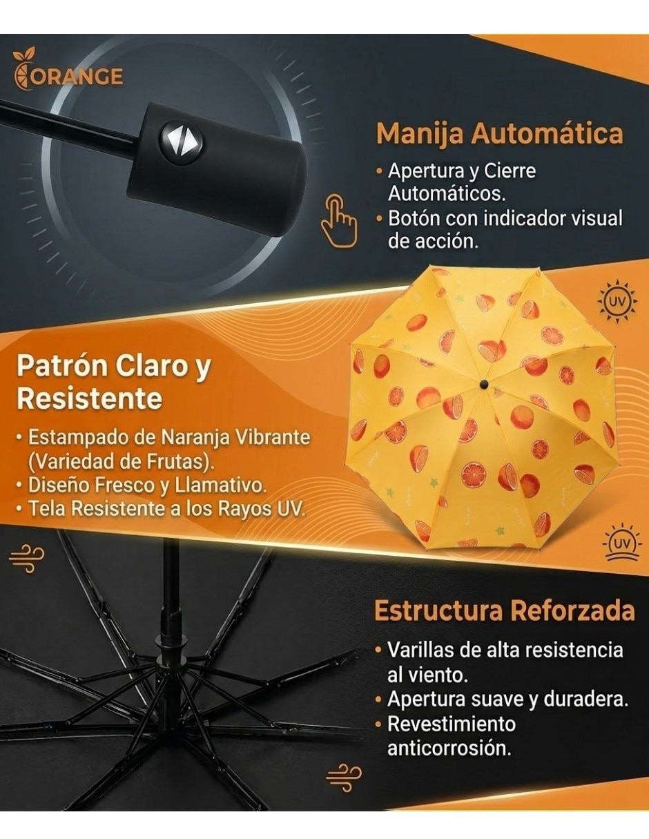 Paraguas plegable con protección UV 5