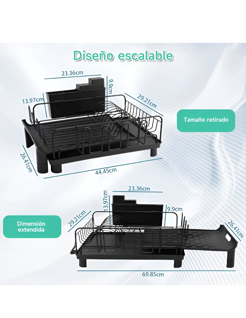 Escurridor de trastes/biberones de acero inoxidable
