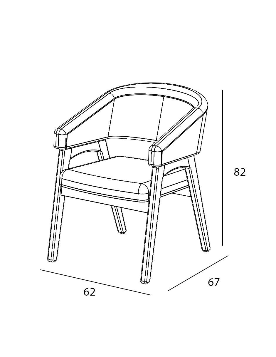 Silla Rebeca de madera pino 3