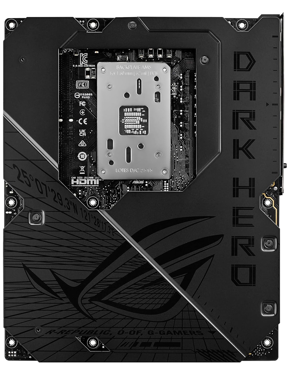 Tarjeta madre Dark Hero X870E con procesador AMD