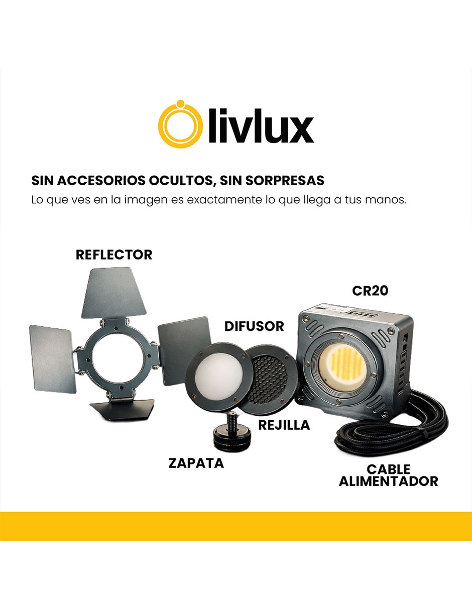 Lámpara para fotografía Livlux CR20