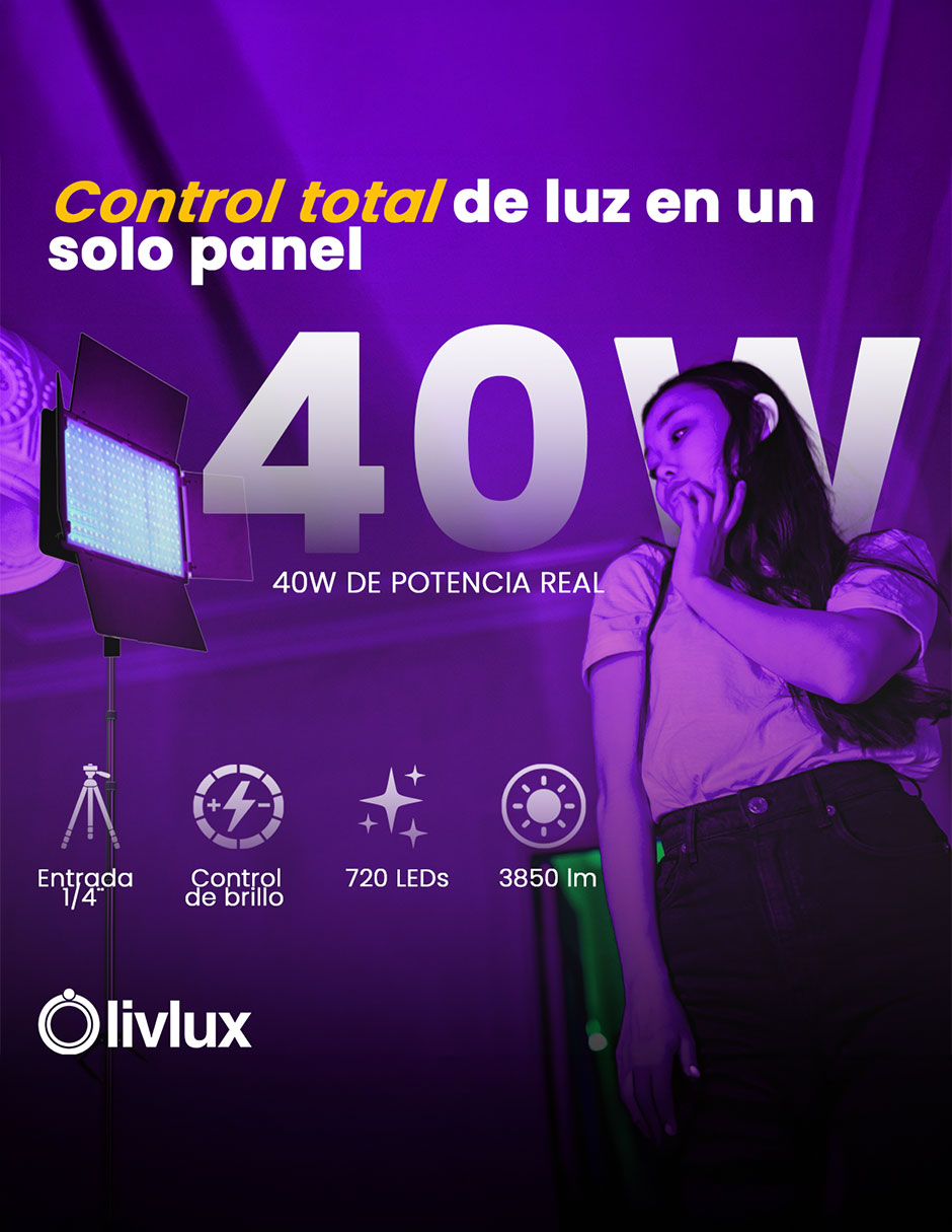 Lámpara para fotografía Livlux G800