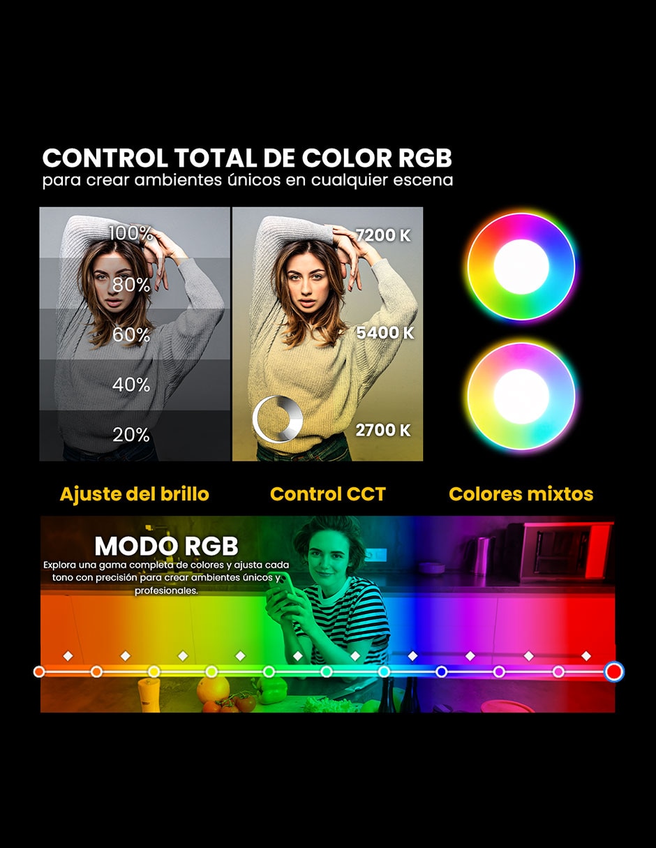 Lámpara para fotografía Livlux G800