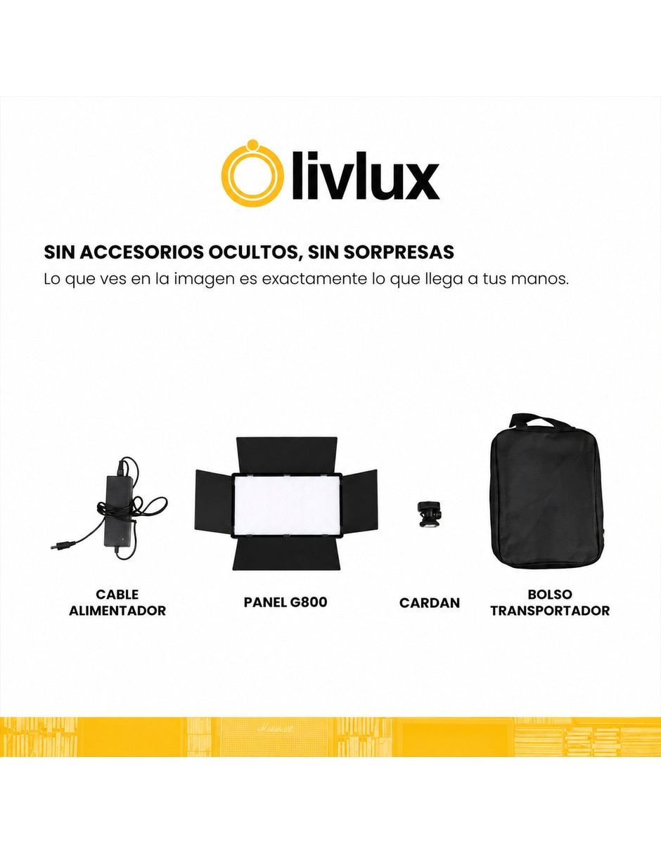Lámpara para fotografía Livlux G800