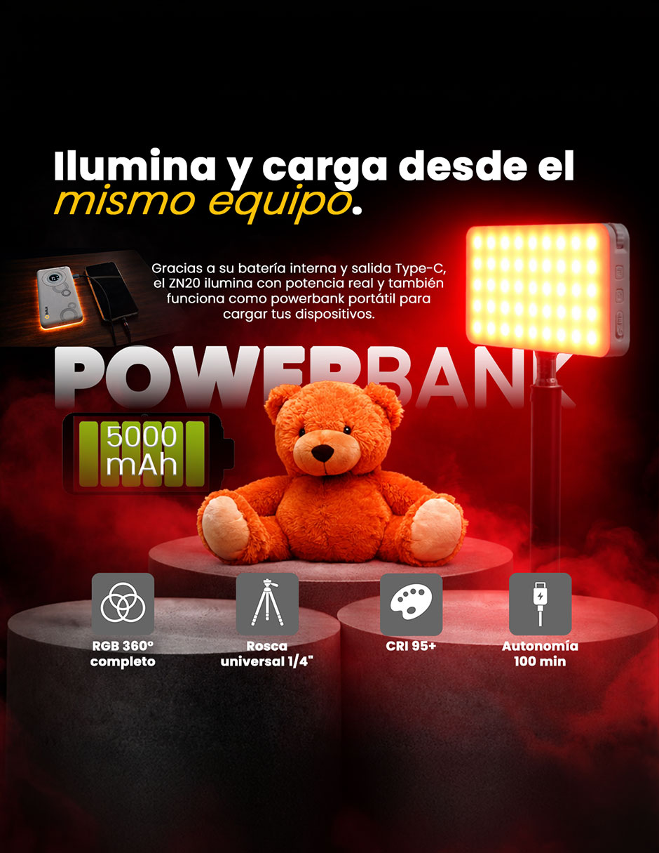 Lámpara para fotografía Livlux ZN20