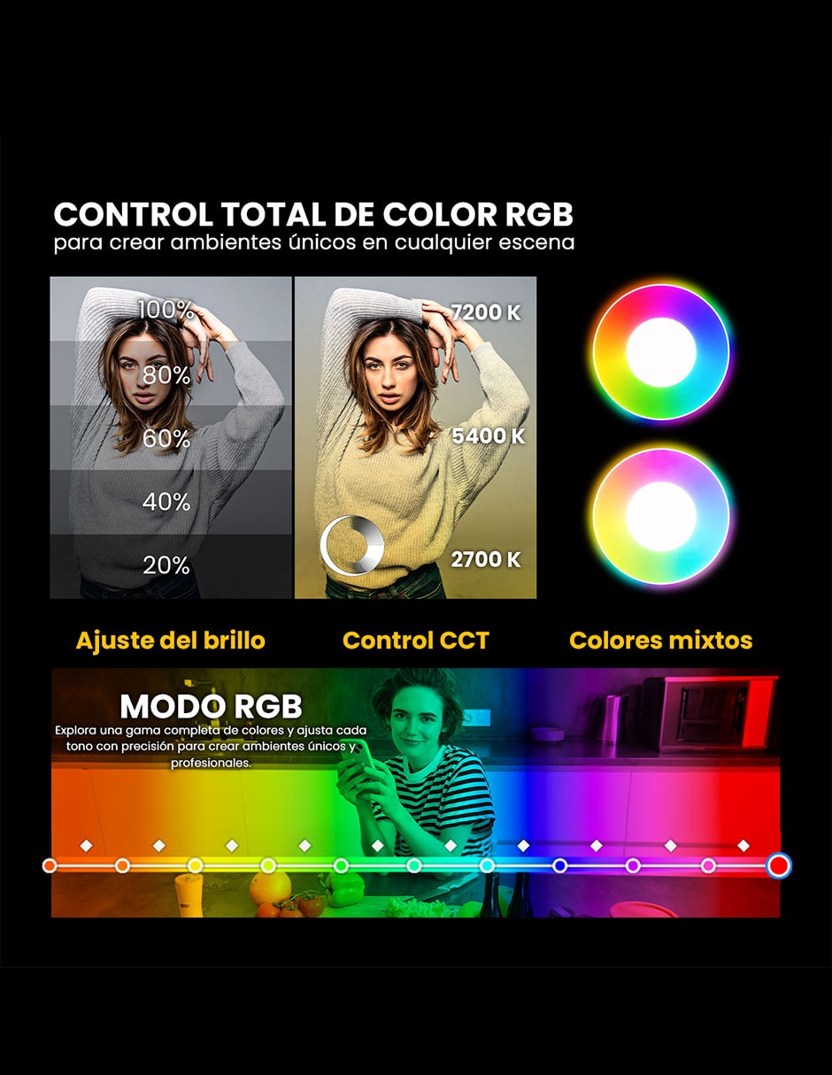 Lámpara para fotografía Livlux ZN20