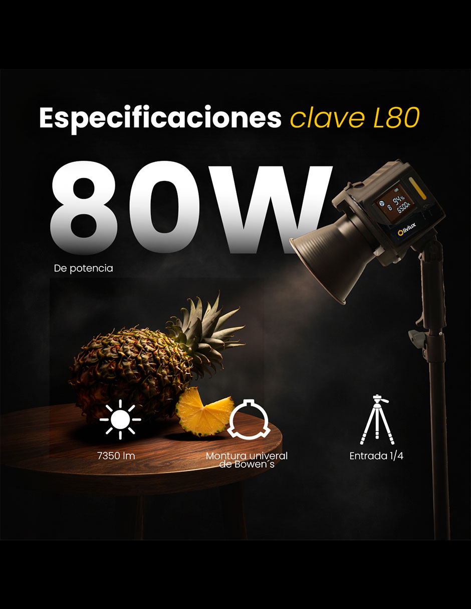 Lámpara para fotografía Livlux L80