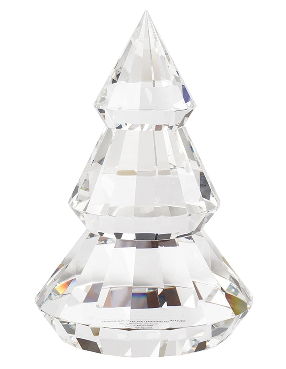 Figura decorativa navideña de pino Christmas de cristal 1