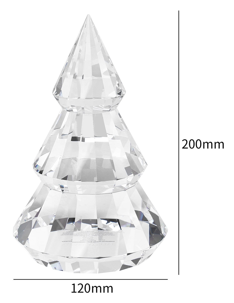 Figura decorativa navideña de arbol de navidad Christmas de cristal 4