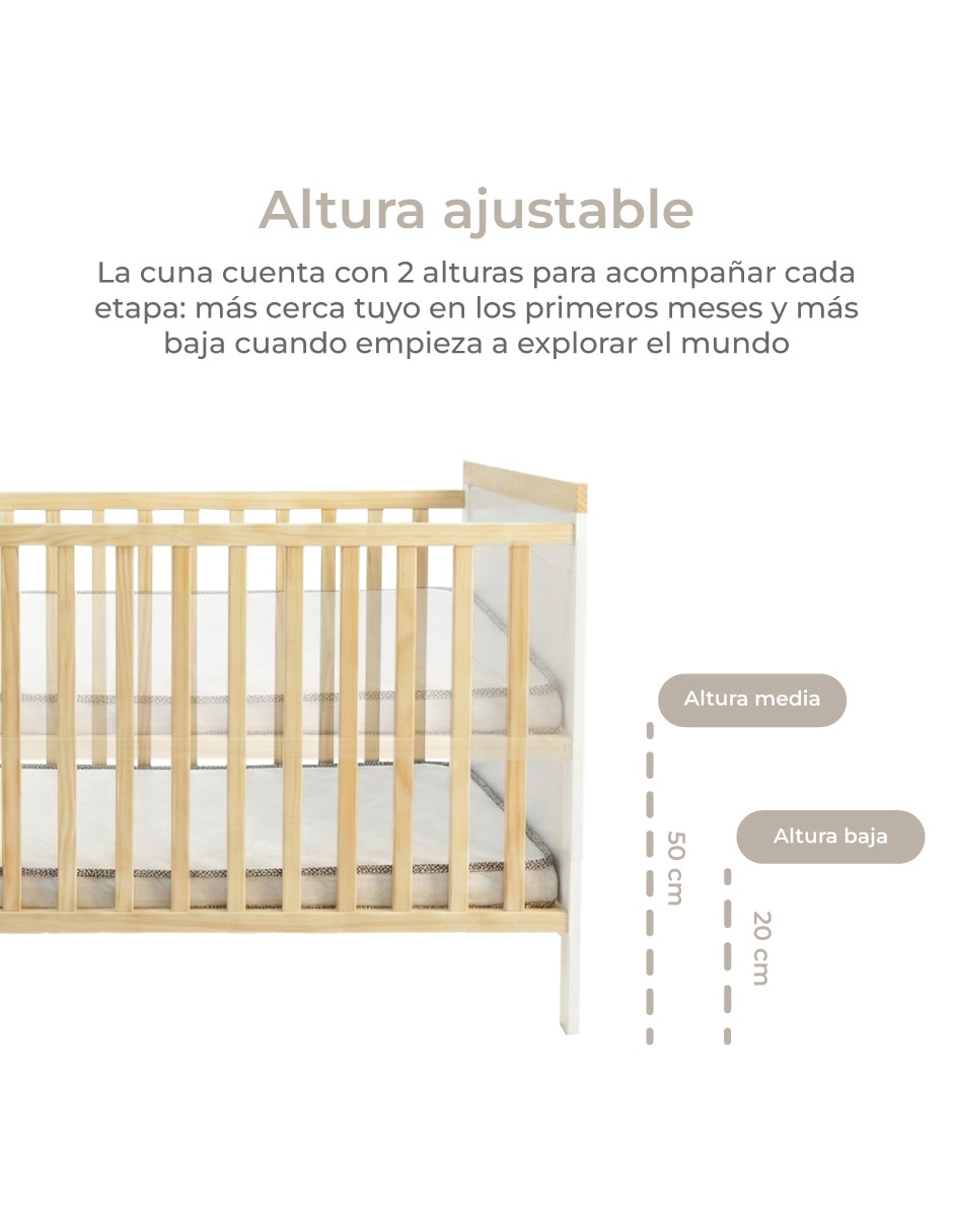 Cuna convertible a cama infantil Kids Aurora 7