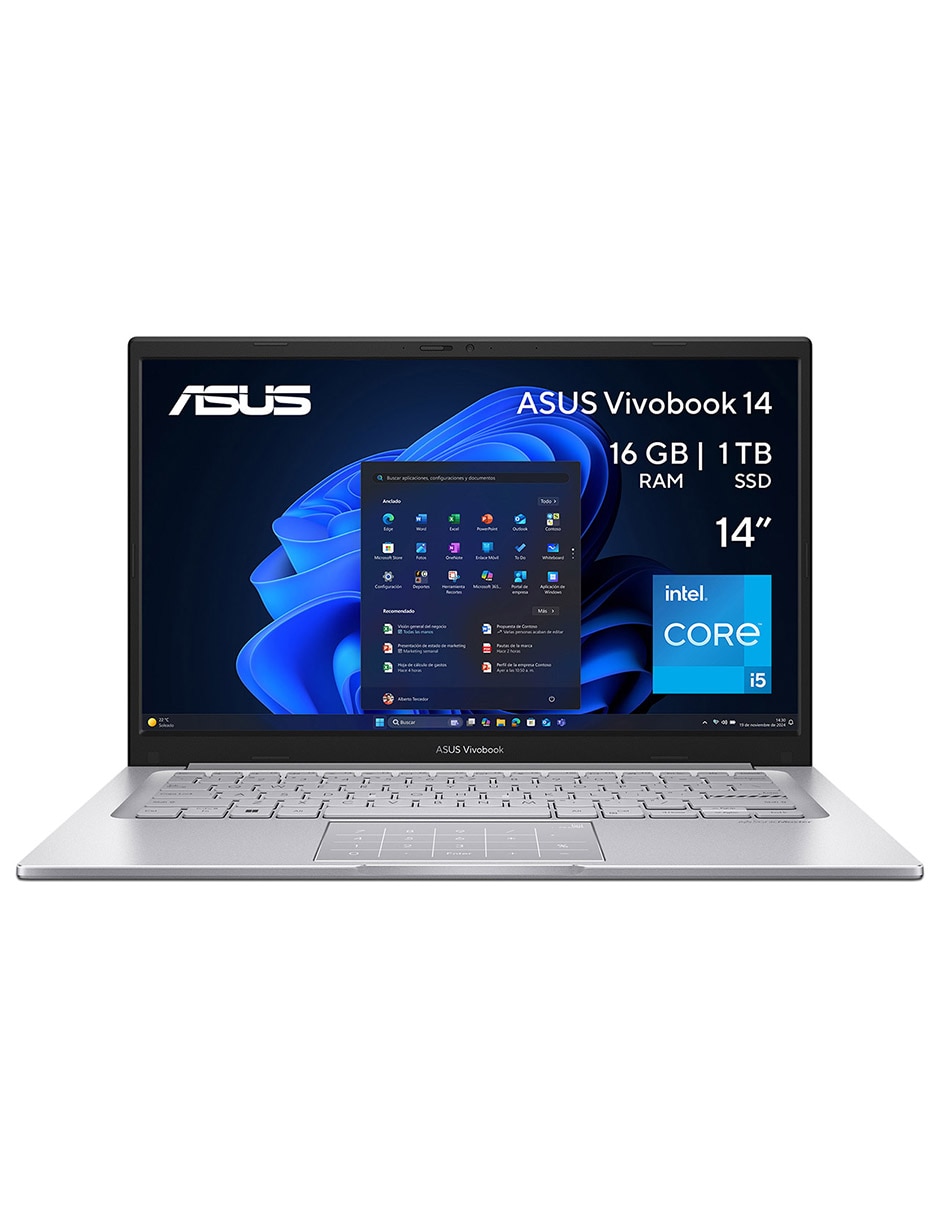 ASUS Laptop ASUS VivoBook 14 14 pulgadas Full HD Intel Core i5 Integradas 16 GB RAM 1 TB SSD