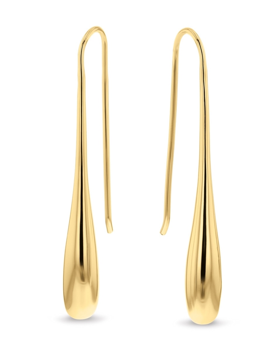 Aretes largos de gota Calvin Klein Teardrop de Plata P 925 y 14 K con acabado pulido 2