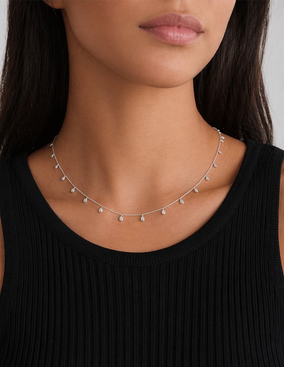 Collar Calvin Klein Teardrop de Plata P 925