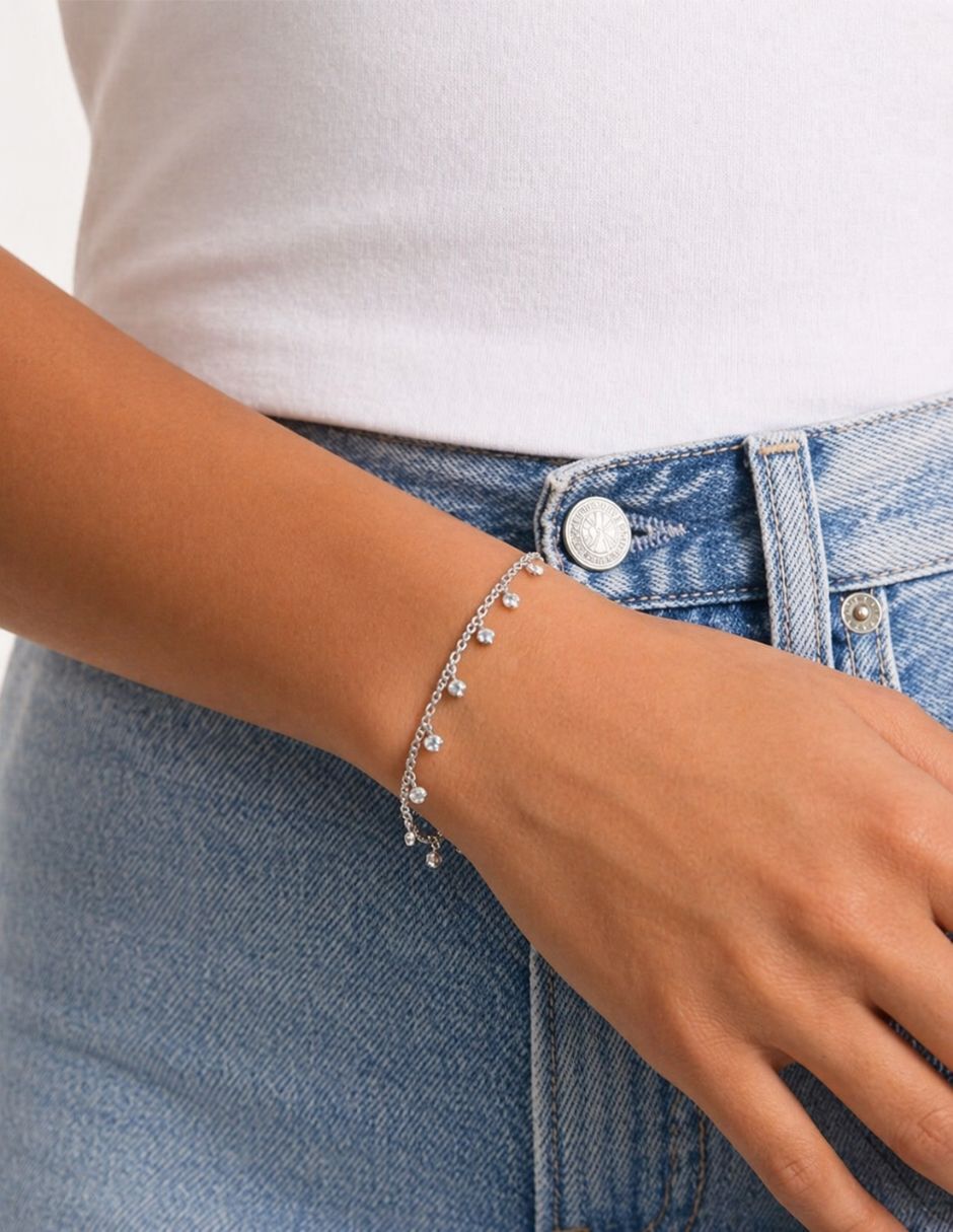 Pulsera de plata P 925 Teardrop acabado pulido 4