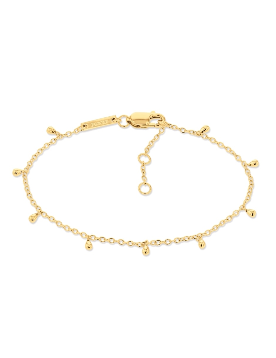 Pulsera de plata P 925 y oro 14 K Teardrop acabado baño de oro Pulsera de plata P 925 y oro 14 K Teardrop acabado baño de oro