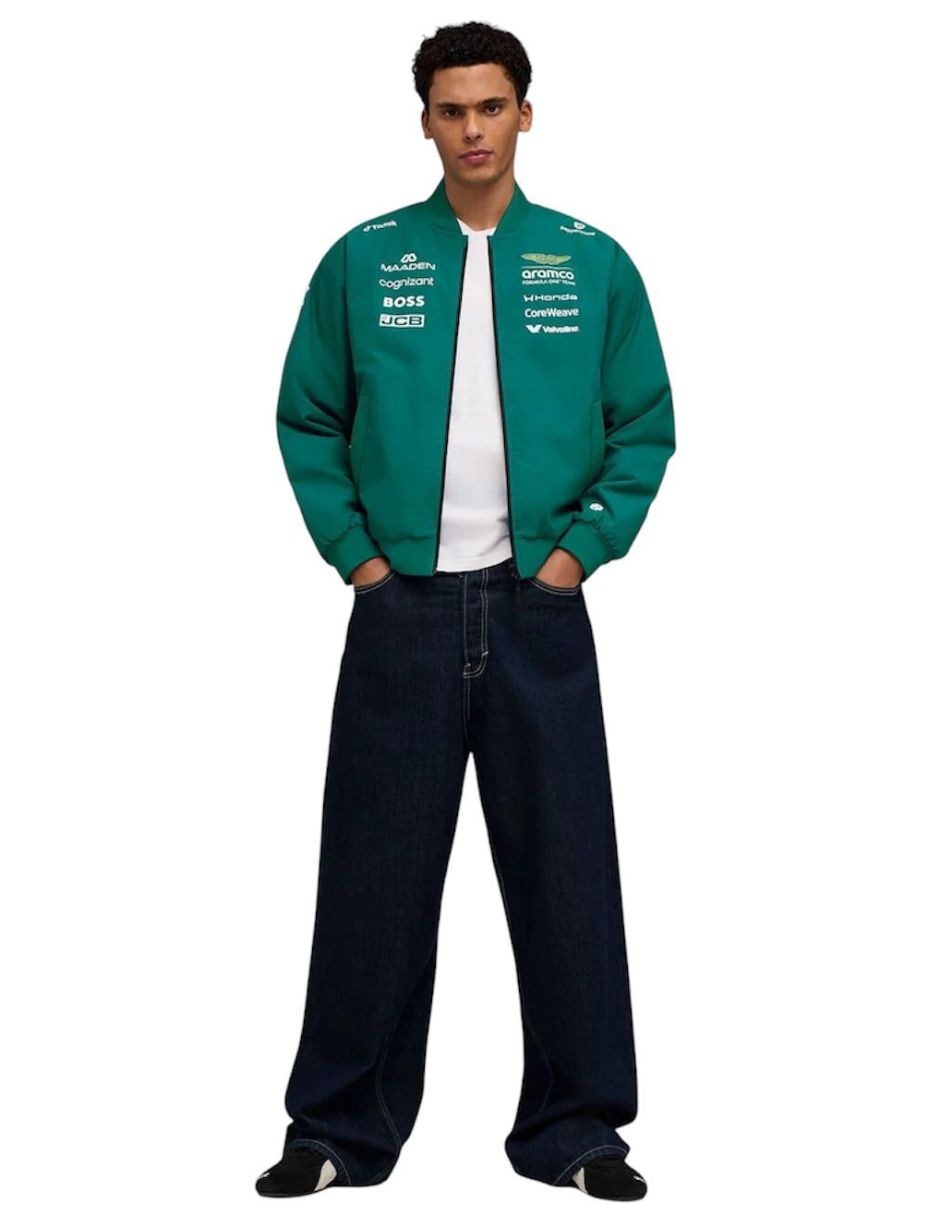 Chamarra para motorsport Puma Motorsport Aston Martin Aramco F1 Tream para hombre