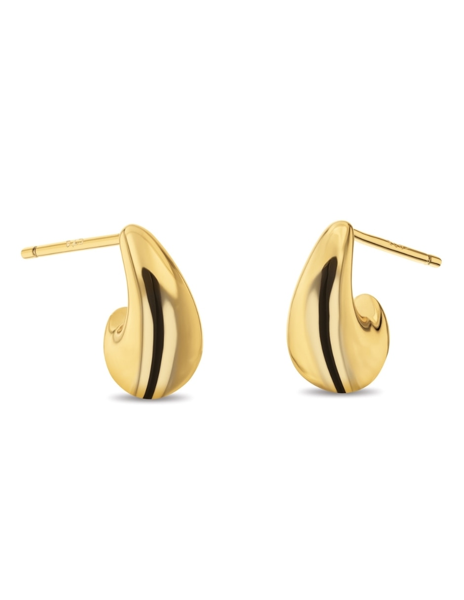Aretes de gota Calvin Klien Teardrop de Plata P 925 y 14 K con acabado pulido