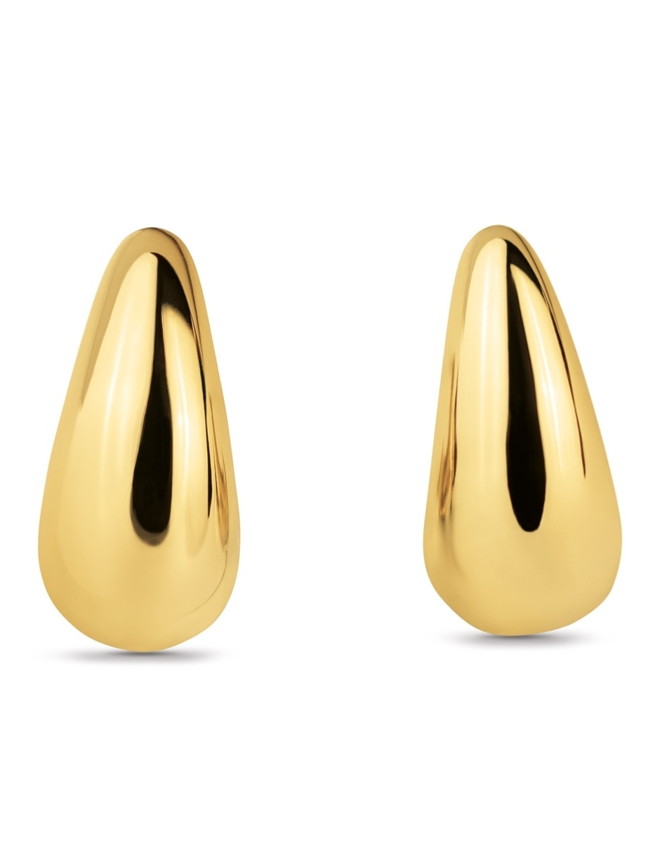 Aretes de gota Calvin Klien Teardrop de Plata P 925 y 14 K con acabado pulido