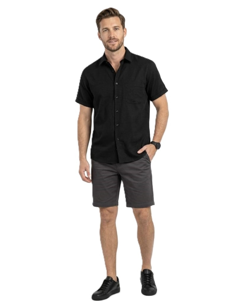 Camisa casual Michel Blanc manga corta para hombre