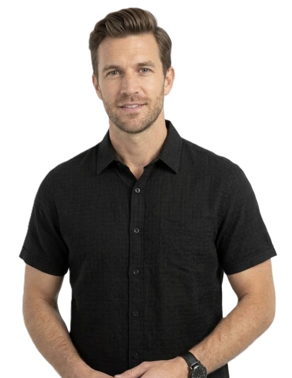 Camisa casual manga corta para hombre 3