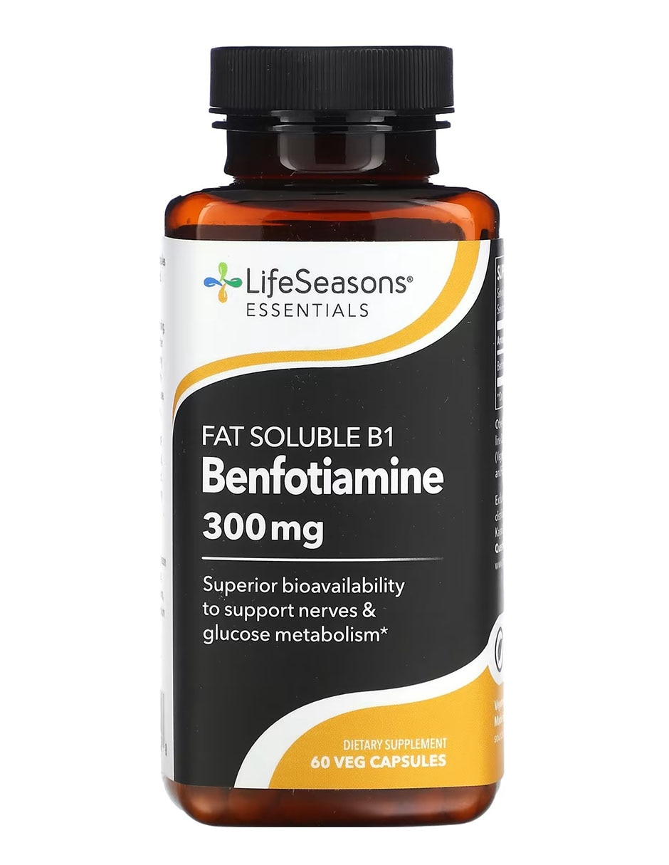Imagen de producto Vitamina B1 liposoluble con benfotiamina 60 cápsulas LIFESEASONS con Vitaminas y minerales sabor Sin sabor de