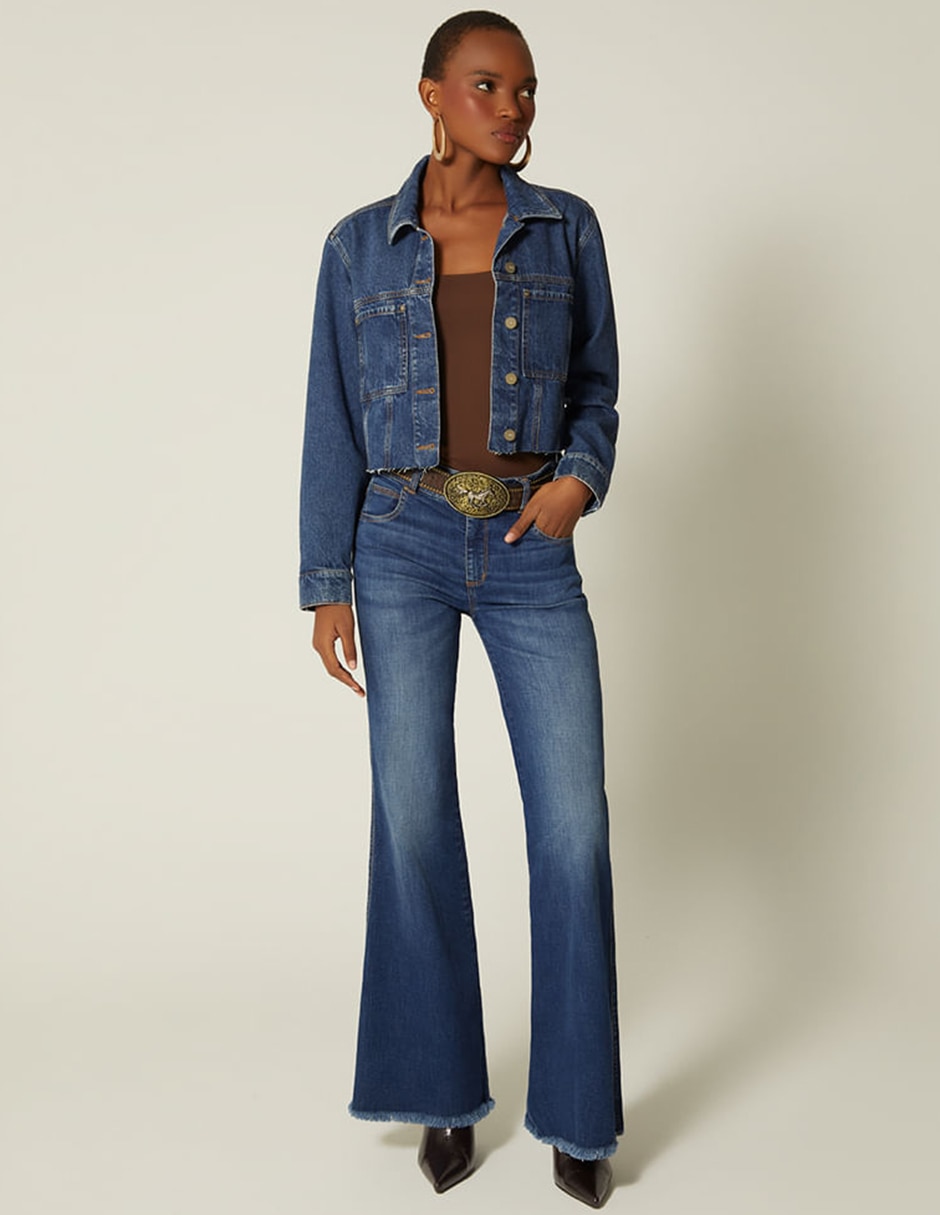Jeans acampanado Studio F para mujer
