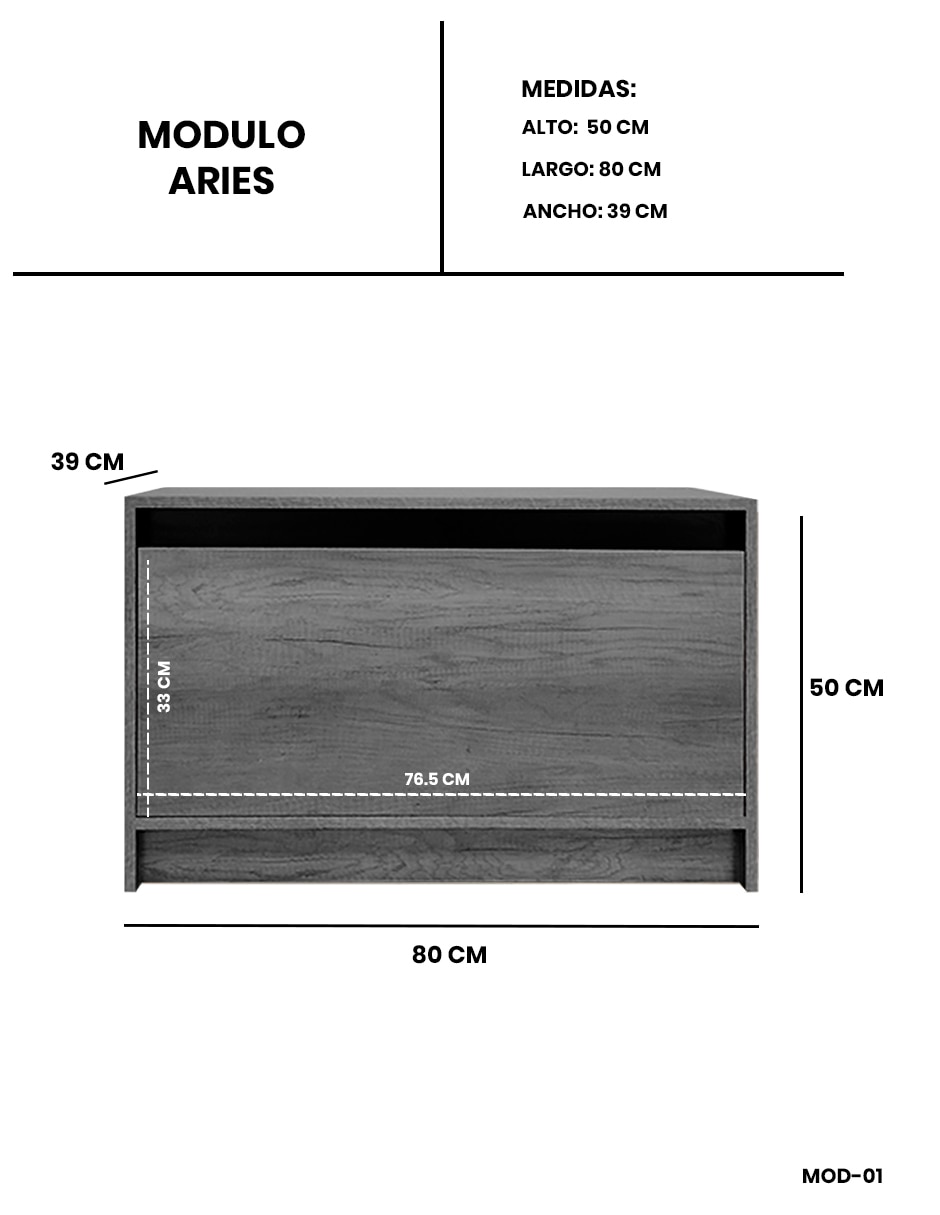 Baúl de MDF Decomobil Aries