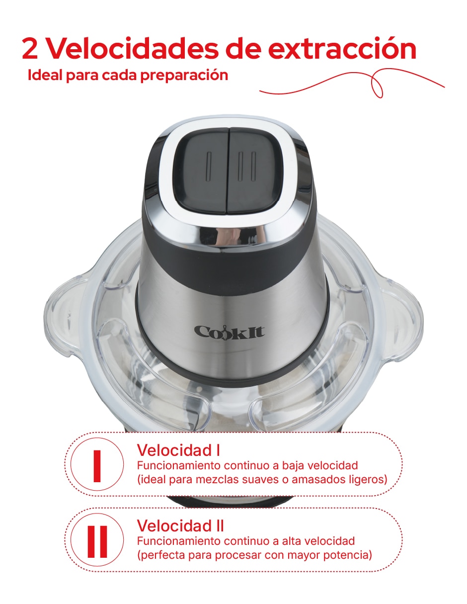 Procesador de alimentos cuchillas de acero inoxidable