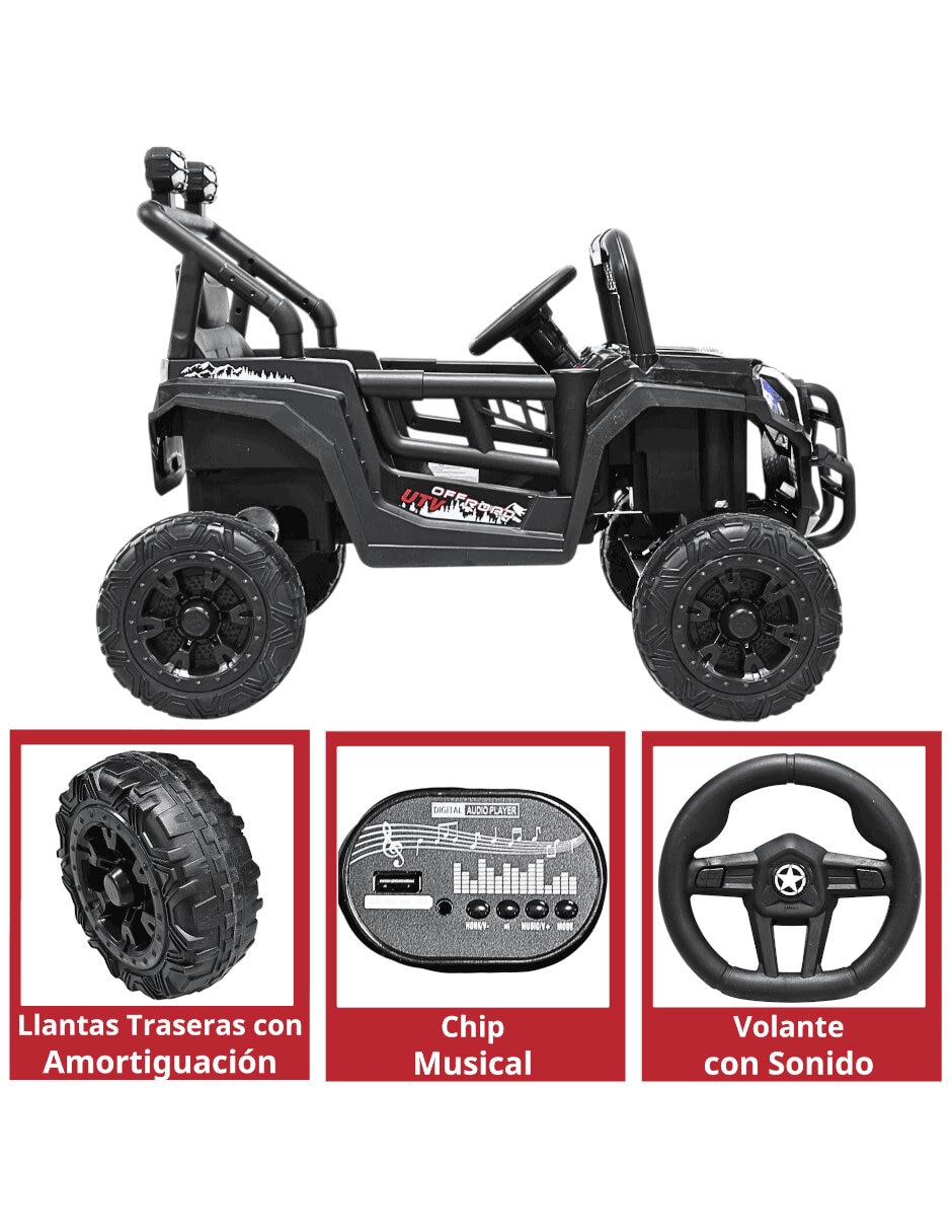 Automóvil montable con control remoto Buggy Todoterreno recargable unisex 4
