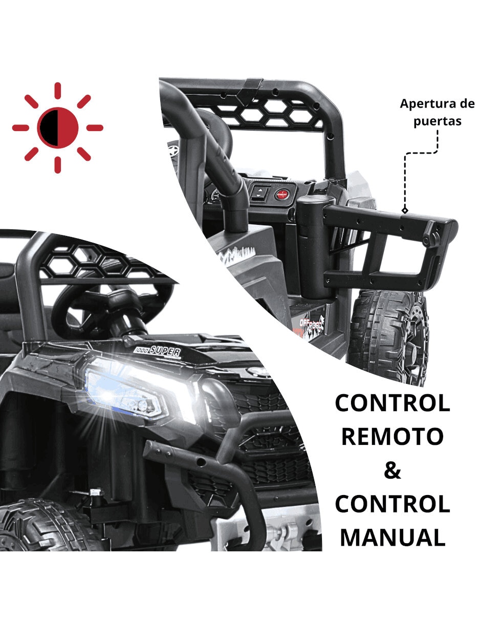 Automóvil montable con control remoto Buggy Todoterreno recargable unisex 6