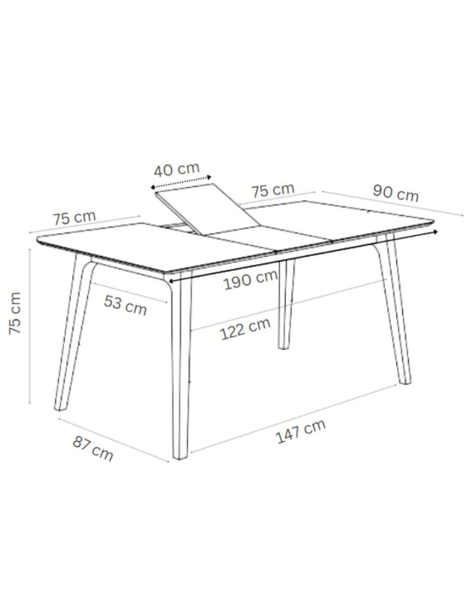 Comedor Austin Extensible para 6 personas 11