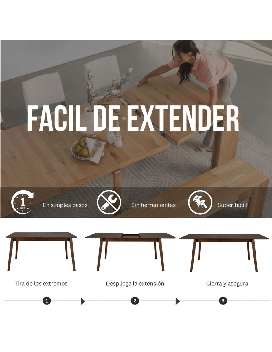 Comedor Austin Extensible para 6 personas 9