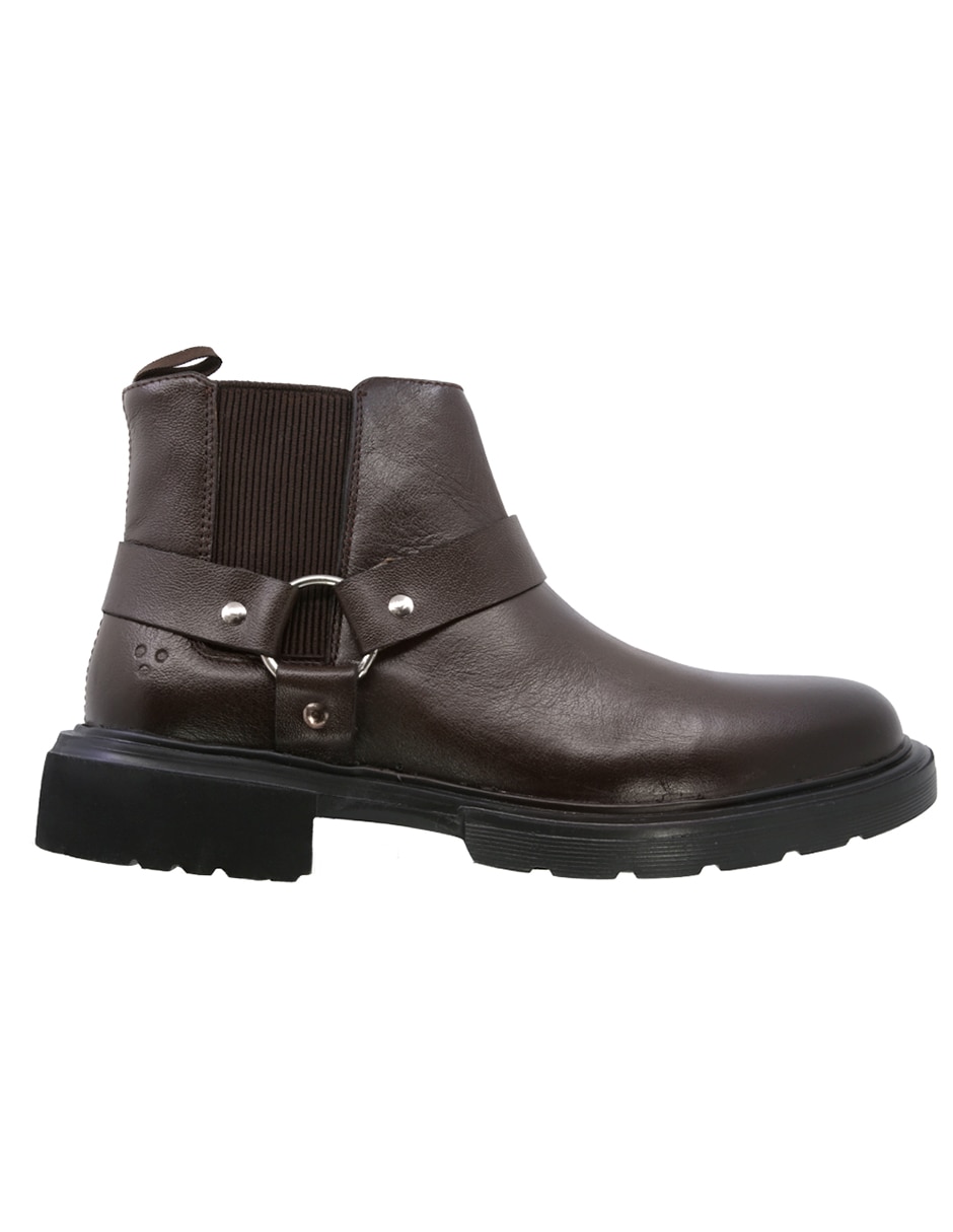 Triples casual de piel para hombre