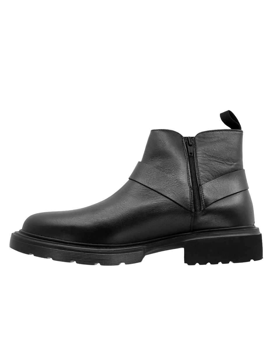 Triples casual de piel para hombre