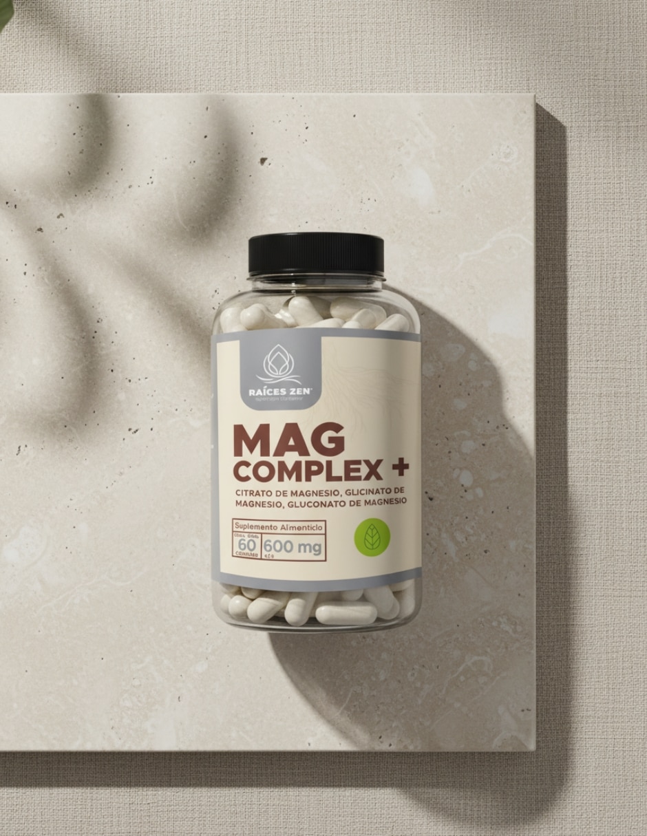 Mag Complex + Raíces Zen 60 Cápsulas RAÍCES ZEN con Citrato de Magnesio sabor Sin sabor de