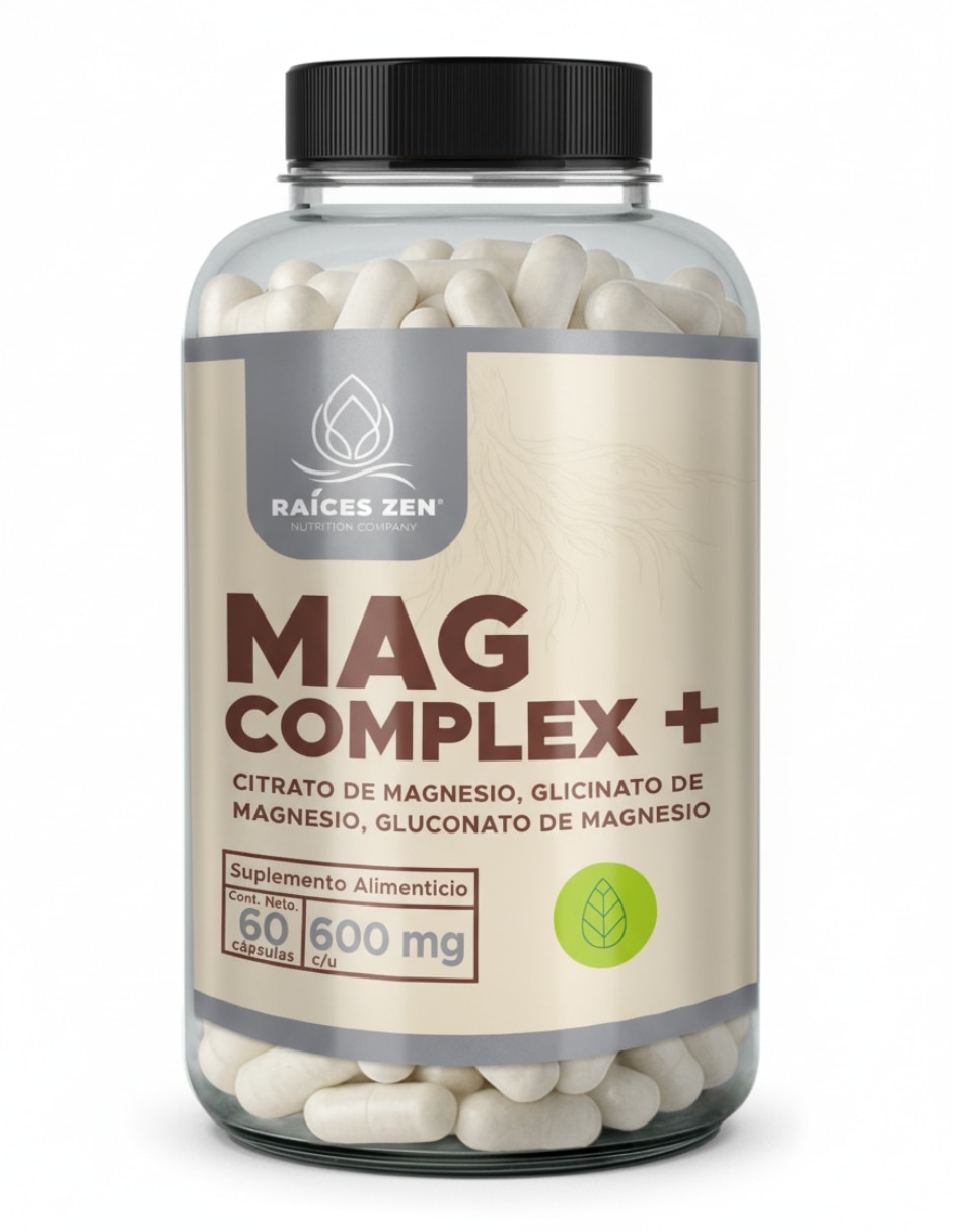 Mag Complex + Raíces Zen Raices Zen con citrato de magnesio de 60 cap Mag Complex + Raíces Zen Raices Zen con citrato de magnesio de 60 cap