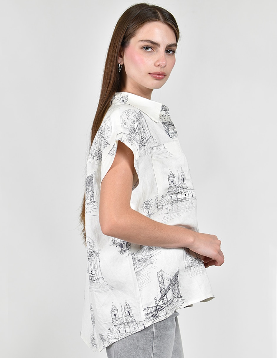 Blusa manga corta para mujer 3