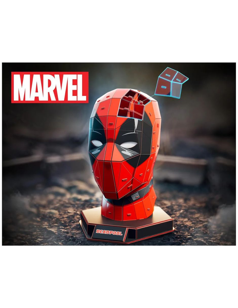 Rompecabezas Superhéroes 4D Build Deadpool Spin Master 56 piezas