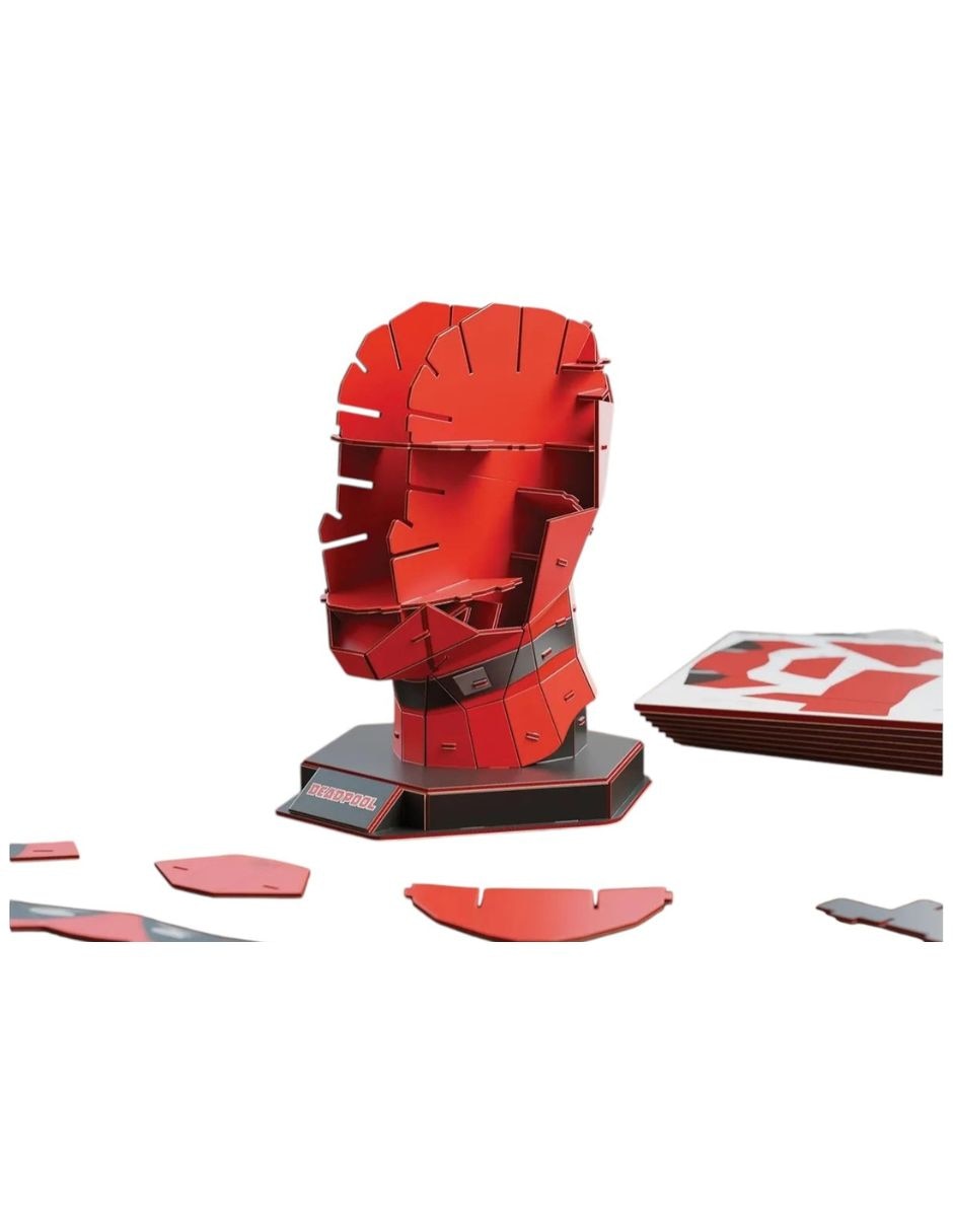 Rompecabezas Superhéroes 4D Build Deadpool Spin Master 56 piezas