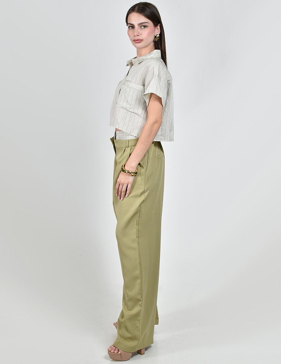 Conjunto de blusa y pants casual para mujer 4