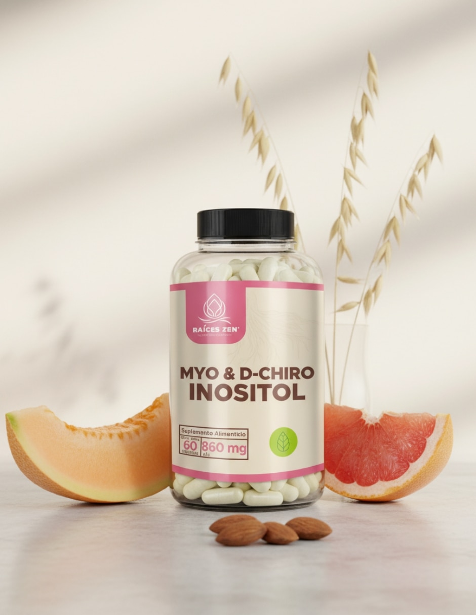 MYO & D.Chiro Inositol Raiíces Zen 60 Cápsulas RAÍCES ZEN con Myo-Inositol y D-Chiro Inositol sabor Sin sabor de