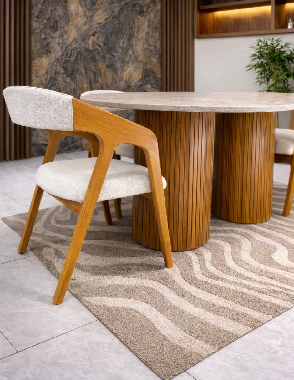 Mesa de comedor No COMEDOR de Madera y mármol 6