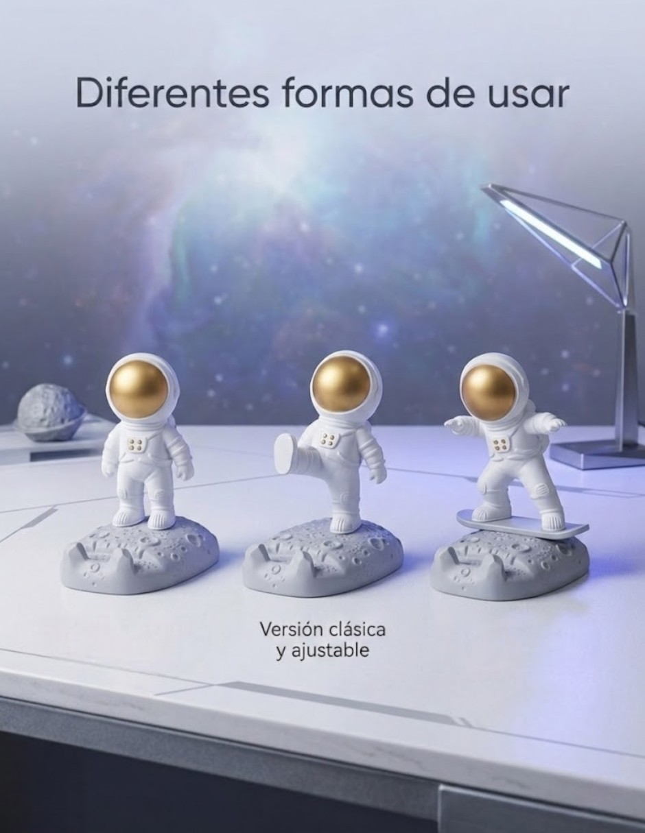 Soporte para Celular Inalámbrico Edición Línea Astronauta 4