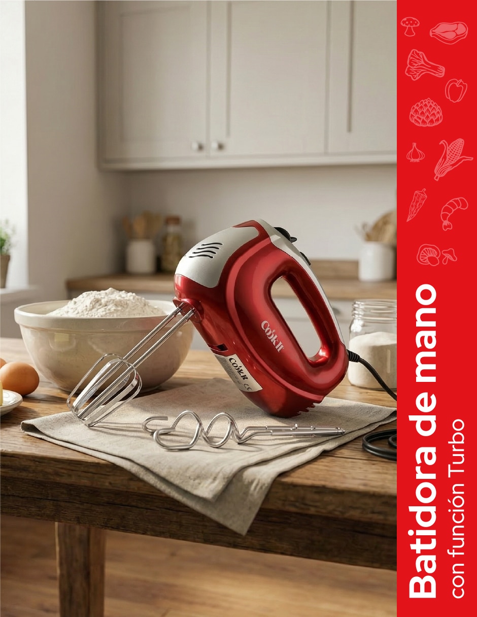 Batidora manual Cookit 5 velocidades + 1 turbo velocidades CHM01