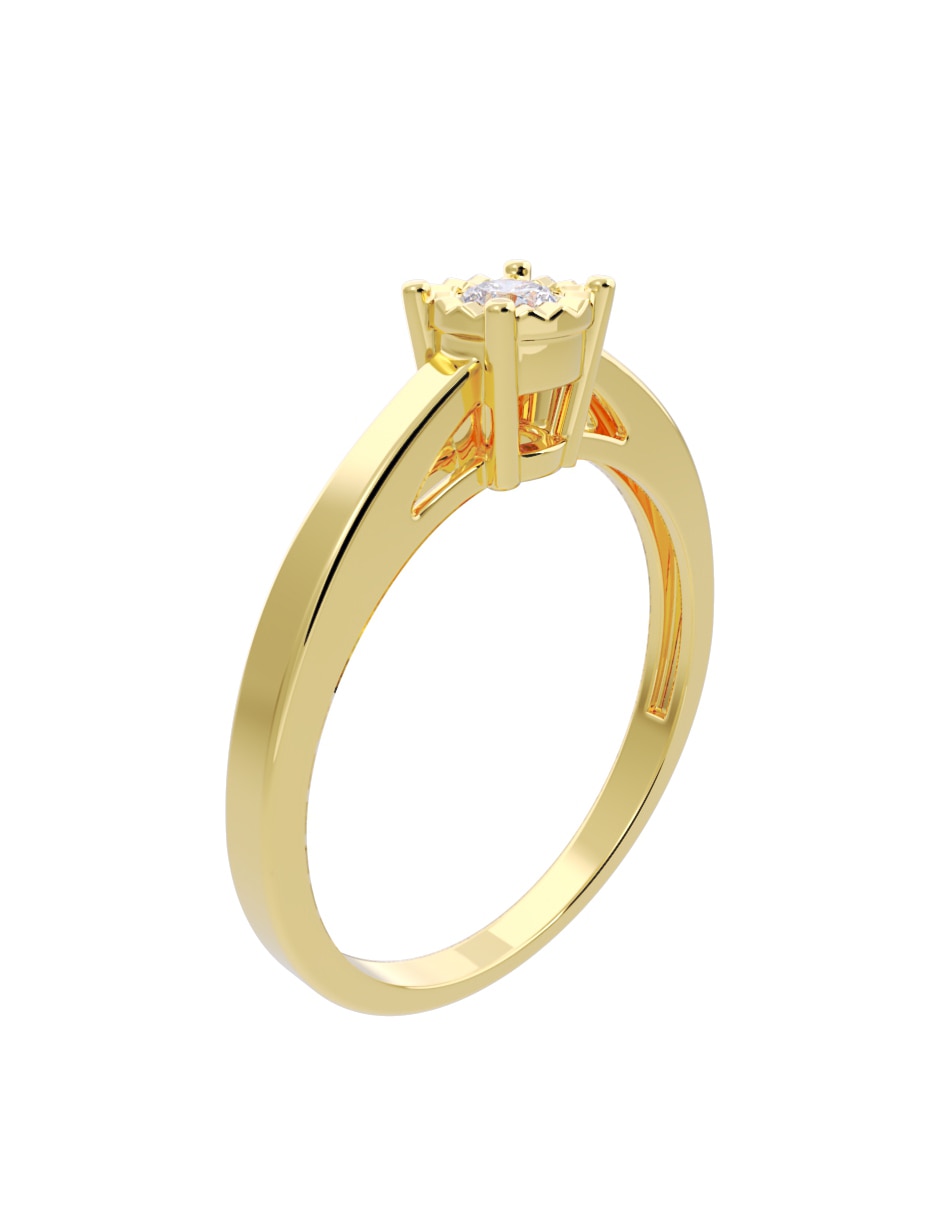 Anillo de compromiso de oro 10 K Fonelli diamante