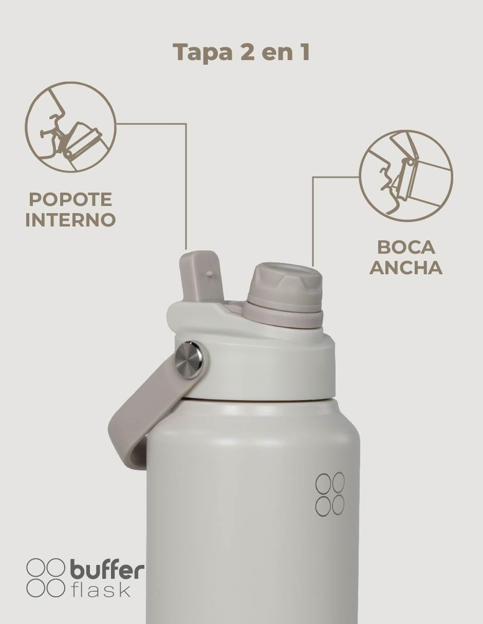 Termo Buffer de acero inoxidable Balandra con tapa doble rosca 1 L