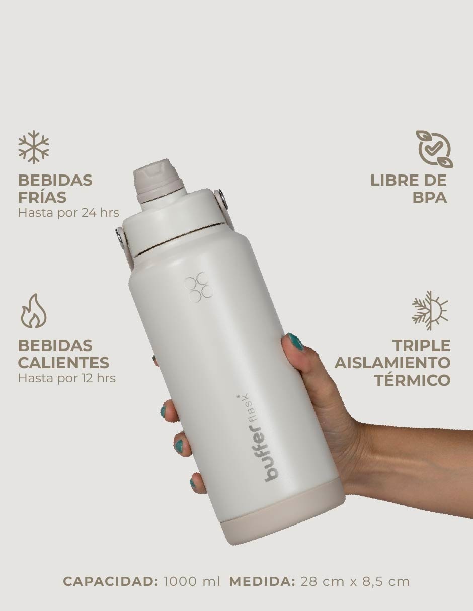 Termo Buffer de acero inoxidable Balandra con tapa doble rosca 1 L