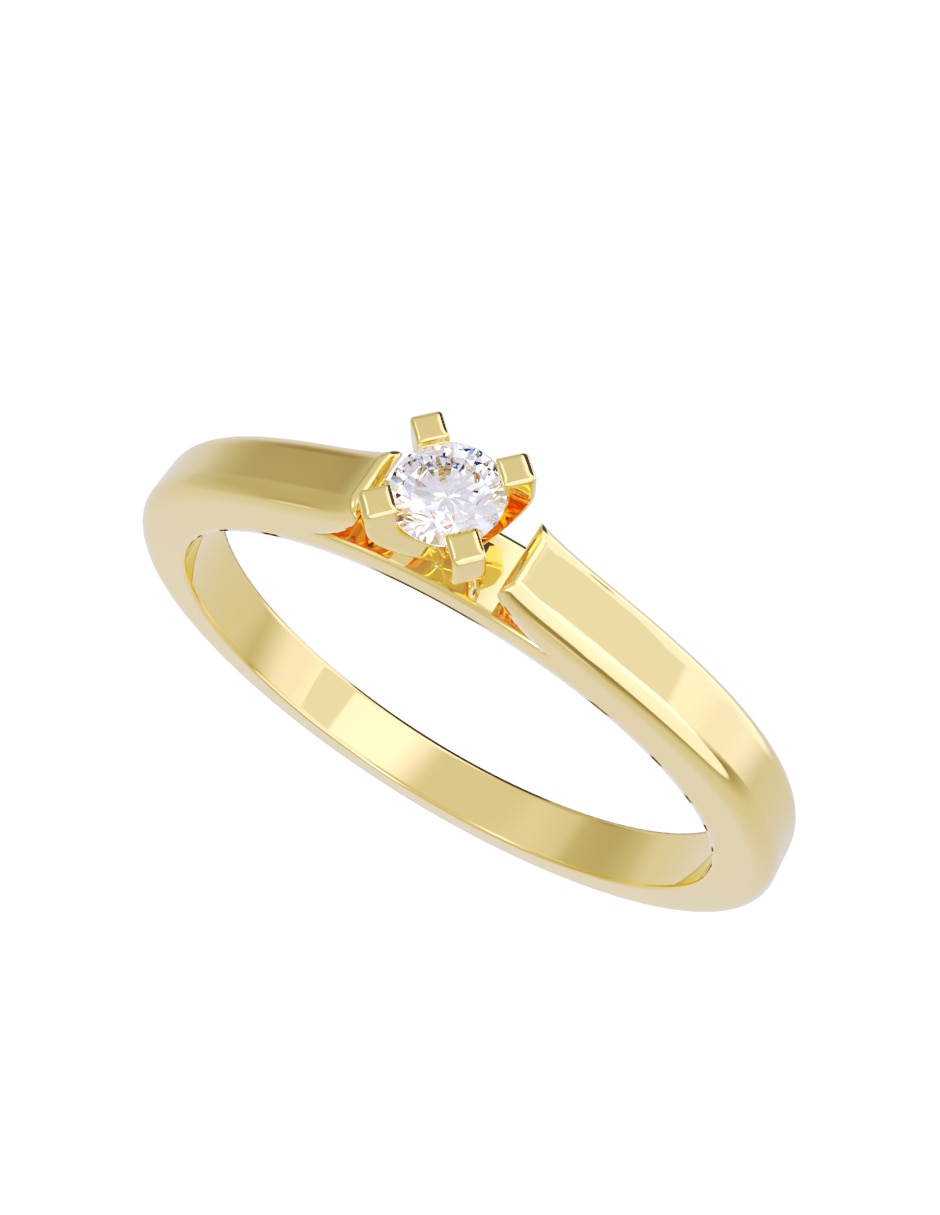 Anillo de compromiso de oro 10 K Fonelli diamante